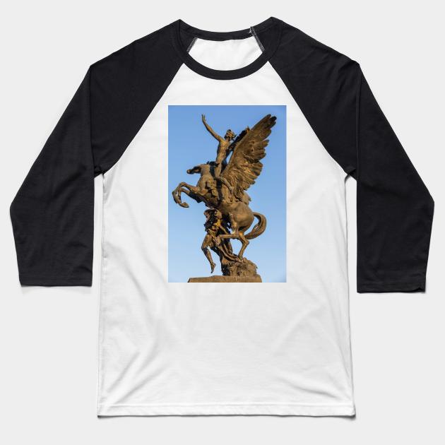 Mexico. Mexico City. Palacio de Bellas Artes Square. Pegasus Statue. Baseball T-Shirt by vadim19